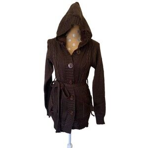 Y2K Cable Knit SWEATER Cardigan Sherpa Thick Fairy Boho Whimsigoth Deadstock